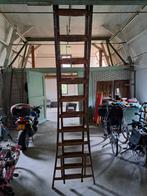 Hard houten ladder retro, Doe-het-zelf en Verbouw, Ladders en Trappen, Ophalen, Gebruikt, 4 meter of meer