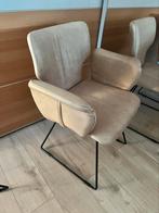 Enzo luca leren eetkamerstoelen 4x, Ophalen, Zo goed als nieuw, Vier