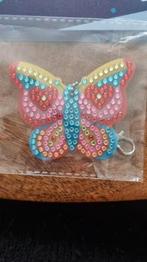 Diamond painting sleutelhanger Vlinder, Ophalen of Verzenden, Nieuw, Knutselwerk