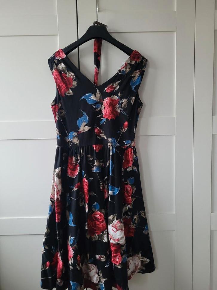 Topvintage Dolly & Dotty jurk maat 36, Kleding | Dames, Jurken, Zo goed als nieuw, Maat 36 (S), Zwart, Boven de knie, Ophalen of Verzenden