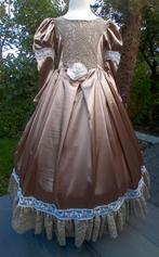 Kopergouden prinsessenjurk met kant. NIEUW! Maat 128/134, Kinderen en Baby's, Verzenden, Nieuw, 122 t/m 128, Meisje