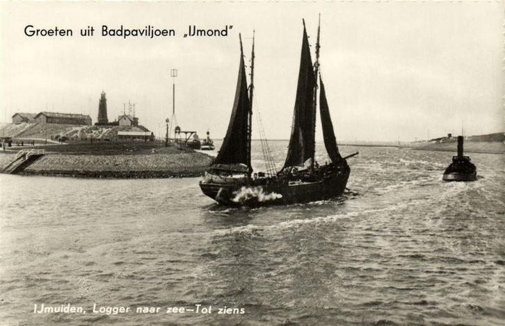 Groeten uit Badpaviljoen IJmond - IJmuiden - ongelopen, Verzamelen, Ansichtkaarten | Nederland, Ongelopen, Noord-Holland, Voor 1920