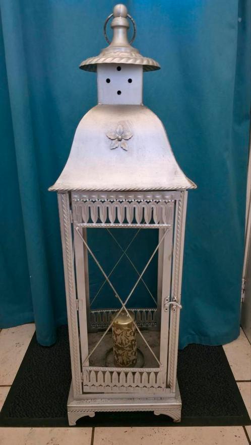Sfeervolle Vintage Metalen Lantaarn – Eyecatcher voor Binnen, Huis en Inrichting, Woonaccessoires | Kandelaars en Kaarsen, Zo goed als nieuw