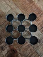 Kaarsenhouder voor 9 waxine lichtjes zwart, Huis en Inrichting, Woonaccessoires | Kandelaars en Kaarsen, Zwart, Ophalen of Verzenden