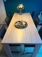 Eettafel en stoele  200 x 90, Ophalen, Gebruikt, 50 tot 100 cm, 150 tot 200 cm