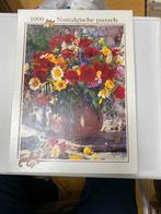 Nostalgische Puzzel - Bloemen - 1000 stukjes, Ophalen of Verzenden, 500 t/m 1500 stukjes, Zo goed als nieuw, Legpuzzel