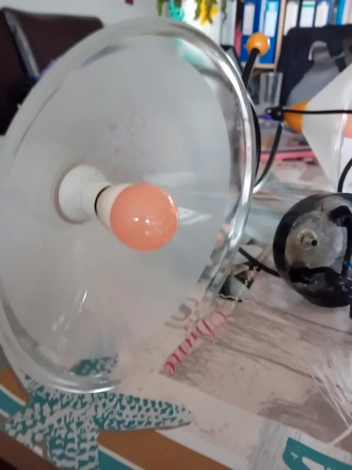 Dubbele Hanglamp - Stijlvolle Verlichting, Huis en Inrichting, Lampen | Hanglampen, Gebruikt, Minder dan 50 cm, Glas, Kunststof