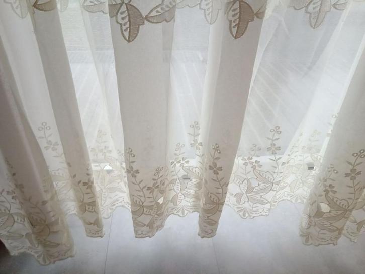 Crème gordijnen, dikke stof, 200x245 (2 stuks), Huis en Inrichting, Stoffering | Gordijnen en Lamellen, Ophalen of Verzenden