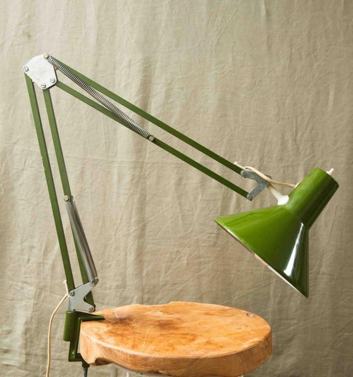 Oliveira Vintage clamp lamp, Huis en Inrichting, Lampen | Tafellampen, Zo goed als nieuw, 50 tot 75 cm, Metaal, Ophalen of Verzenden