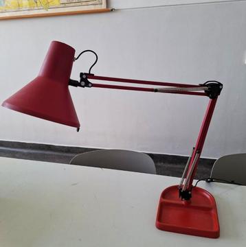 vintage HCF rode architectenlamp Deens design jaren 80 lamp beschikbaar voor biedingen