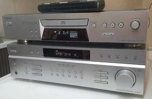 Sony set receiver str-de197 + cd speler cdp-xe370 + remote, Audio, Tv en Foto, Stereo-sets, Gebruikt, Cd-speler, Tuner of Radio