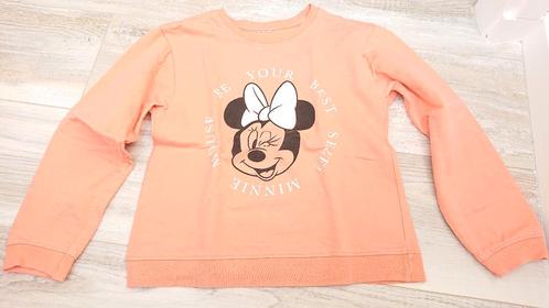 Sweater / trui Minnie Mouse, maat 122, zalmroze, Kinderen en Baby's, Kinderkleding | Maat 122, Zo goed als nieuw, Meisje, Trui of Vest