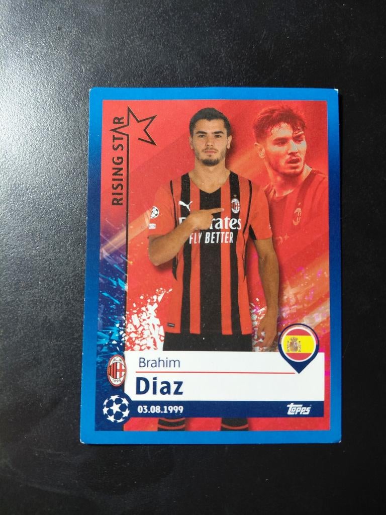 Brahim diaz ROOKIE (ac milan/real madrid) topps 2021, Ophalen of Verzenden, Nieuw, Buitenlandse clubs, Spelerskaart