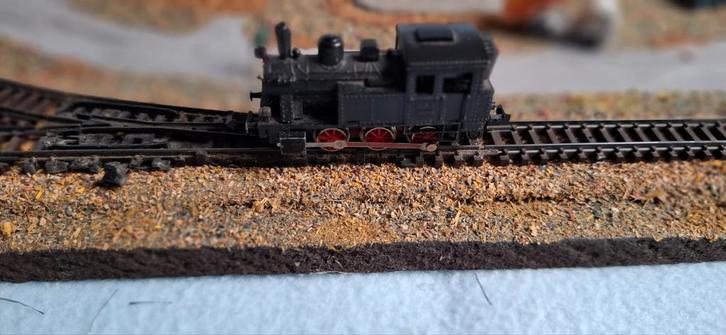Treinen rails figuren landschap diorama allemaal N spoor., Hobby en Vrije tijd, Modeltreinen | N-Spoor, Zo goed als nieuw, Treinset