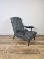 antiek lederen library chair fauteuil, Ophalen