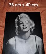 Marilyn Monroe zwart/wit canvas 35x40 cm, Overige typen, Gebruikt, Ophalen of Verzenden, Film