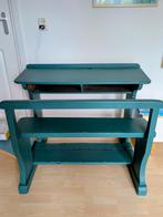Vintage Schoolbank / Schoolbureau, Huis en Inrichting, Bureaus, Ophalen, Gebruikt, Bureau