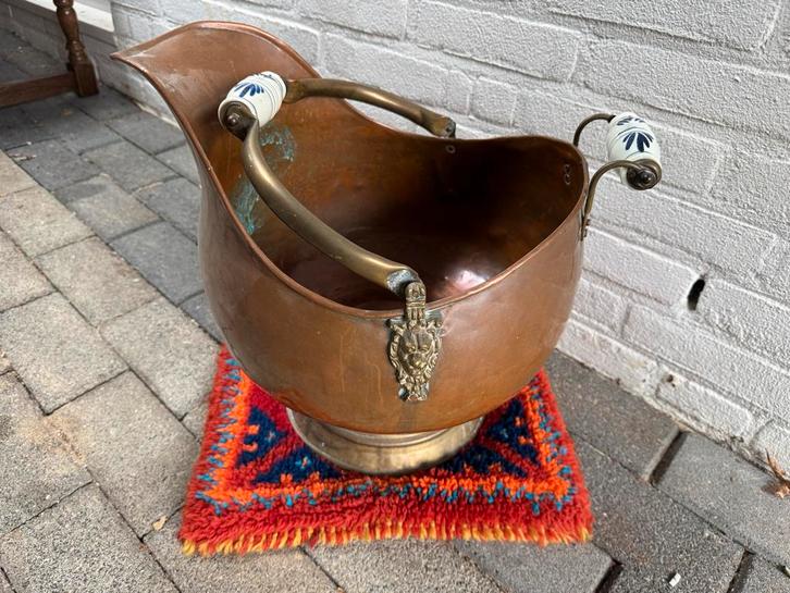 Antieke Koperen Ketel met Handvatten, Antiek en Kunst, Antiek | Koper en Brons, Koper, Ophalen of Verzenden
