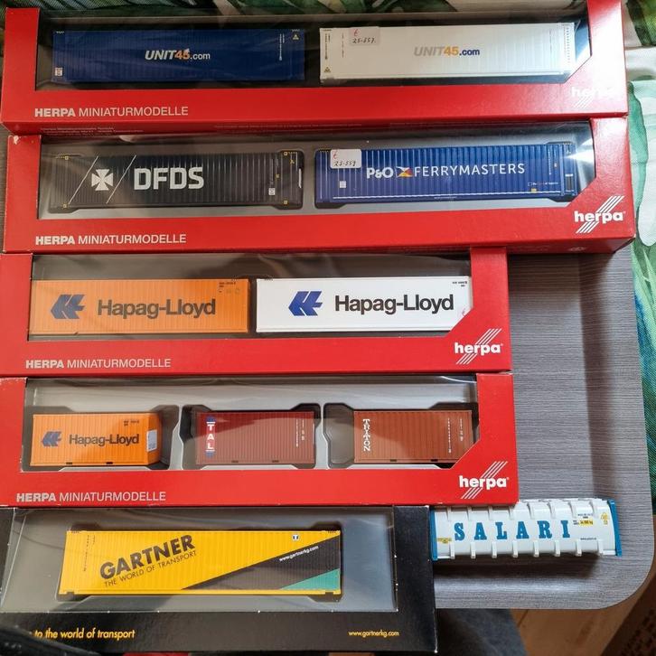 CONTAINERS en DIVERS 1:87-H0, Hobby en Vrije tijd, Modelauto's | 1:87, Zo goed als nieuw, Bus of Vrachtwagen, Overige merken, Ophalen of Verzenden