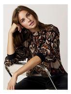 Summum - zwarte print blouse | maat 36, Summum Woman, Zwart, Ophalen of Verzenden, Zo goed als nieuw