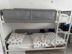 IKEA VITVAL stapelbed 90x200 cm lichtgrijs zo goed als nieuw, 90 cm, Eenpersoons, Ophalen of Verzenden, Zo goed als nieuw