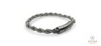 Roestvrij stalen heren armband - Gevlochten schakel, Verzenden, Nieuw, Zilver, Staal