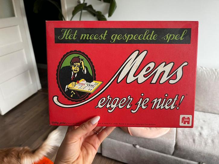 Retro bordspel Mens Erger Je Niet! – Jumbo 1978, Hobby en Vrije tijd, Gezelschapsspellen | Bordspellen, Gebruikt, Drie of vier spelers