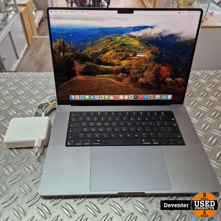 Macbook Pro 16 2021 M1 32GB 512GB SSD 110 laadcycli!, Computers en Software, Windows Laptops, Zo goed als nieuw