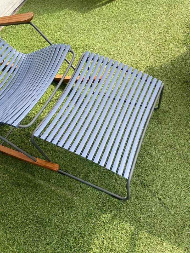 Nieuw: Houe Click voetenbank lavendel blauw, Tuin en Terras, Tuinstoelen, Nieuw, Metaal, Ophalen