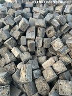 1.000m2 grijs antraciet natuursteen 16x16x12cm klinkers, Bij dit gebruikte product niet meer te achterhalen., Gebruikt, Verzenden