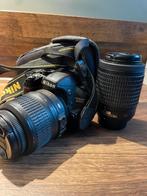 Nikon D3100 DSKR Camera incl lenzen en tas (18-55&55-200), Gebruikt, Standaardlens, Zoom, Ophalen