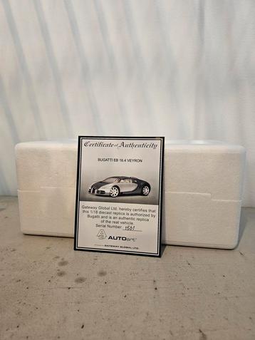 AutoArt Bugatti Veyron grijs 16.4 1:18 beschikbaar voor biedingen