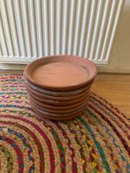 Terracotta plantenschotels - uitzoeken bloempot schotel, Tuin en Terras, Bloempotten, Gebruikt, Rond, Binnen, Minder dan 40 cm