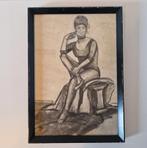 Houtskool tekebing in lijst ballet ballerina Doreen Morrison, Ophalen of Verzenden