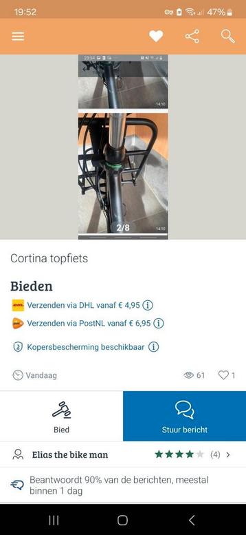 Gestolen: Cortina E-U4 e-bike  Beloning!