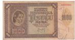 Kroatië, 1000 Kuna, 1941, Los biljet, Ophalen of Verzenden, Overige landen