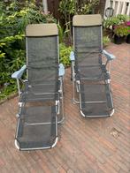 Campinstoelen vida xl met voetensteun 2 stuks, Ophalen, Zo goed als nieuw, Campingstoel