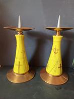 2 vintage religieuze kandelaars jaren 50/60, Ophalen of Verzenden