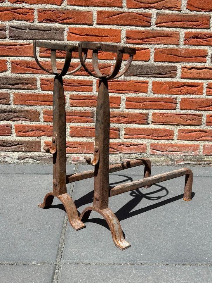 Set haardbokken met opengewerkte kom, Antiek en Kunst, Curiosa en Brocante, Ophalen