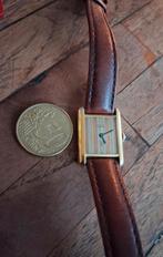 Mooie Cartier Tank Vermeil Tricolore/ Trinity dresswatch, Ophalen of Verzenden, Zo goed als nieuw, Leer, Overige merken