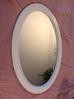 Ovale spiegel met witte lijst - 50x75 cm, Ophalen, Nieuw, Minder dan 100 cm, Ovaal