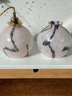 Vintage opaline glazen lamp kapjes uit Frankrijk, Ophalen, Zo goed als nieuw, Glas, Minder dan 50 cm