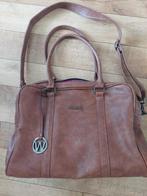 Wimona cognac kleur schoudertas werktas laptoptas, Ophalen of Verzenden, Zo goed als nieuw, Bruin