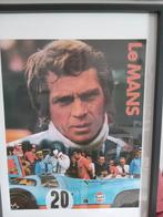 Steve mc queen poster in kader beeldje en kunst plakette, Verzamelen, Ophalen of Verzenden, Zo goed als nieuw