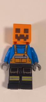 Lego Minecraft Figuur met Oranje Hoofd, Ophalen of Verzenden, Zo goed als nieuw, Losse stenen, Lego
