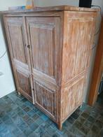 Buffet/computerkast massief teakhout, Huis en Inrichting, Ophalen, Gebruikt, 70 tot 120 cm, 40 tot 80 cm