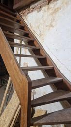 Hardhouten trap met onderkwart, Ophalen, Gebruikt, Trap, 2 tot 4 meter