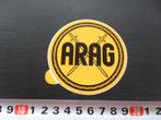 sticker ARAG Verzekeringen, Verzamelen, Stickers, Ophalen, Zo goed als nieuw, Bedrijf of Vereniging