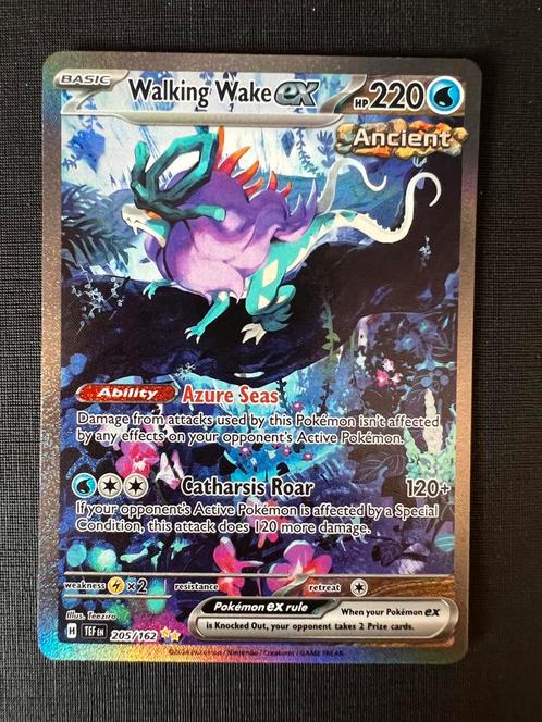 Pokemon Walking Wake EX 205/162 TEF, Hobby en Vrije tijd, Verzamelkaartspellen | Pokémon, Zo goed als nieuw, Losse kaart, Ophalen of Verzenden