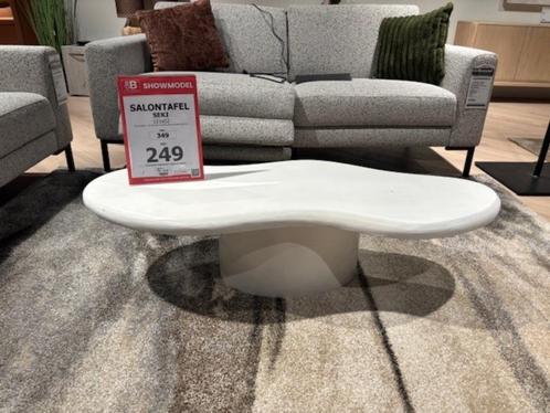 Showmodel Salontafel Seki wit organisch, Huis en Inrichting, Tafels | Salontafels, Zo goed als nieuw, Minder dan 50 cm, 50 tot 100 cm